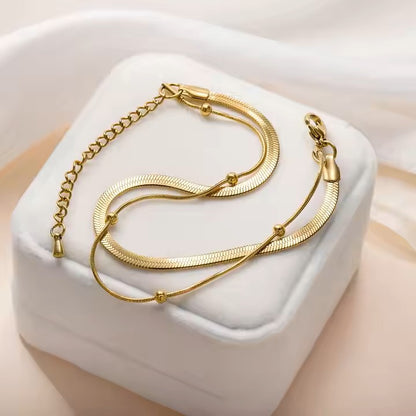 Luxe Elegant snake and ball chain bracelets