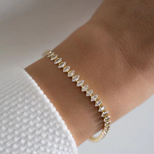 Royale oval zirconia tennis bracelet