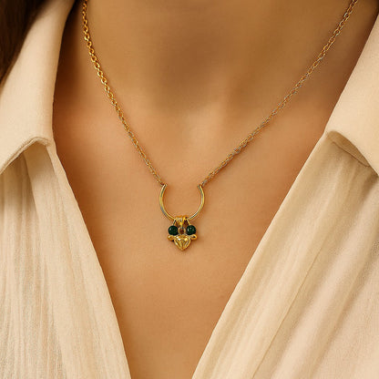 Elegant and minimal luna charm necklace
