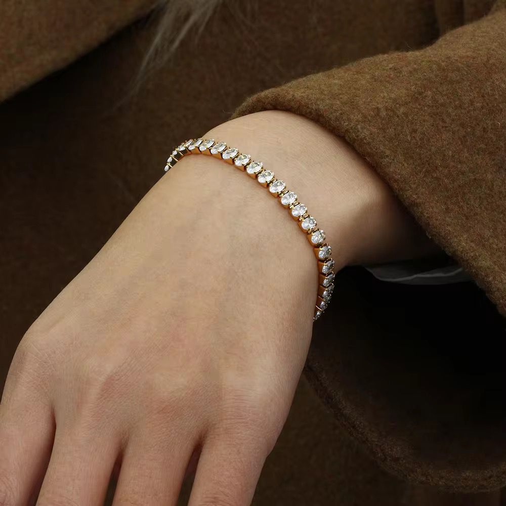 Royale oval zirconia tennis bracelet