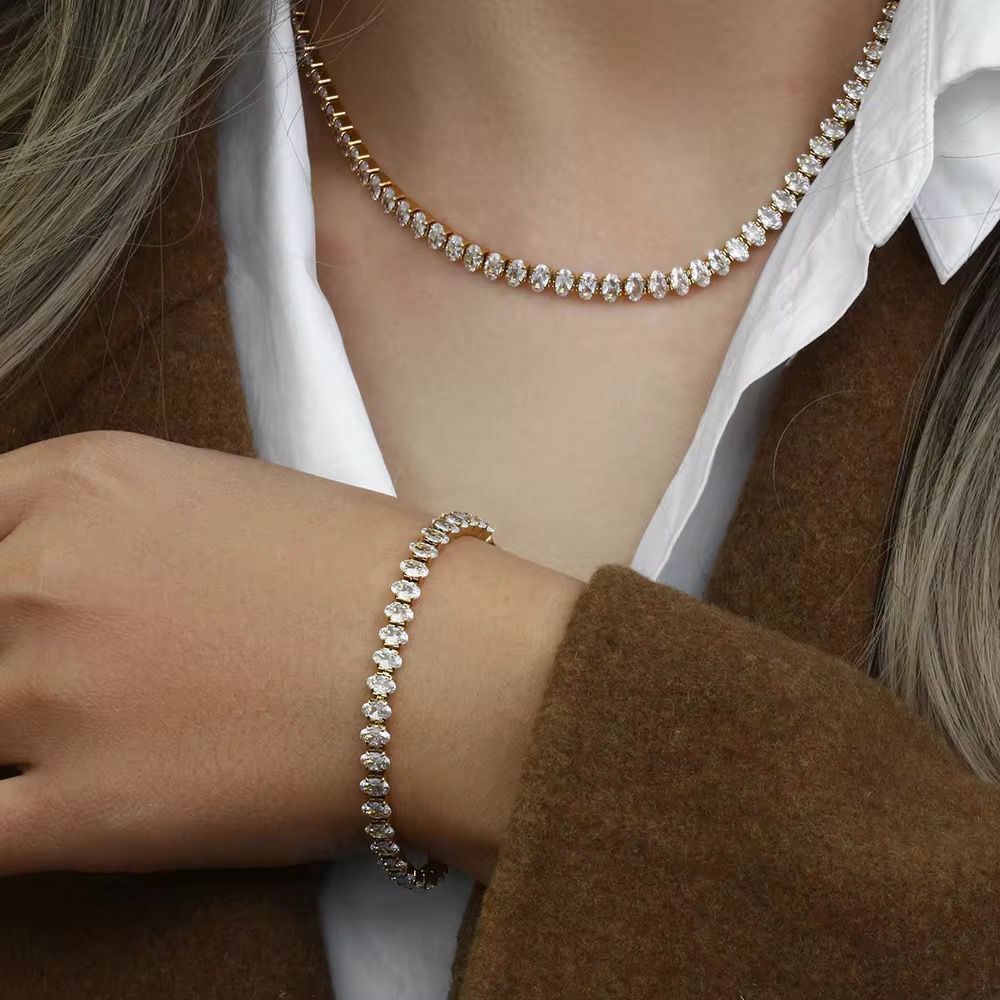 Royale oval zirconia tennis bracelet