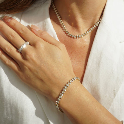 Royale oval zirconia tennis bracelet