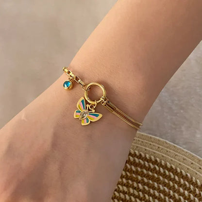 Butterfly Whisper Ensemble Set – Blush Bow & Butterfly Jewellery Combo